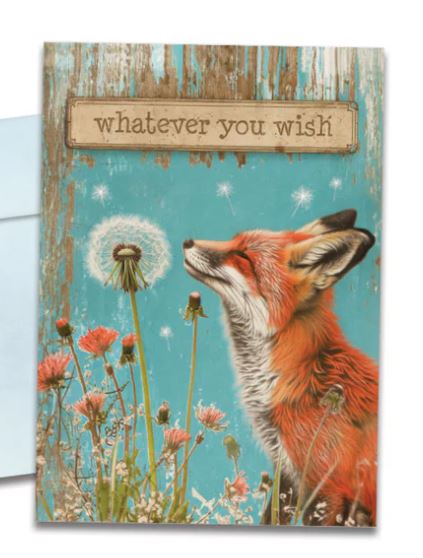Fox Wishes Birthday Card