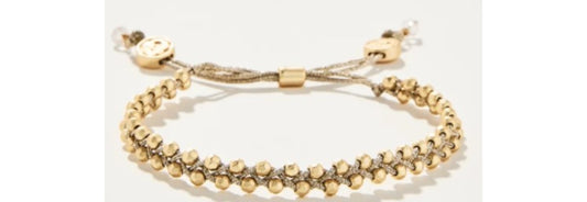 Friendship Bracelet Metallic Gold/Gold Beads