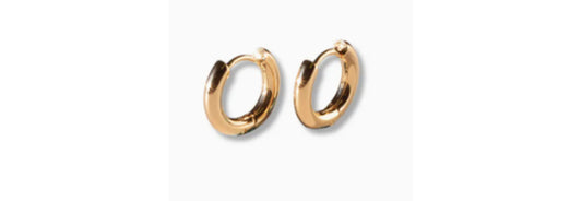 Gilded Earrings Hoops Huggies/Gold