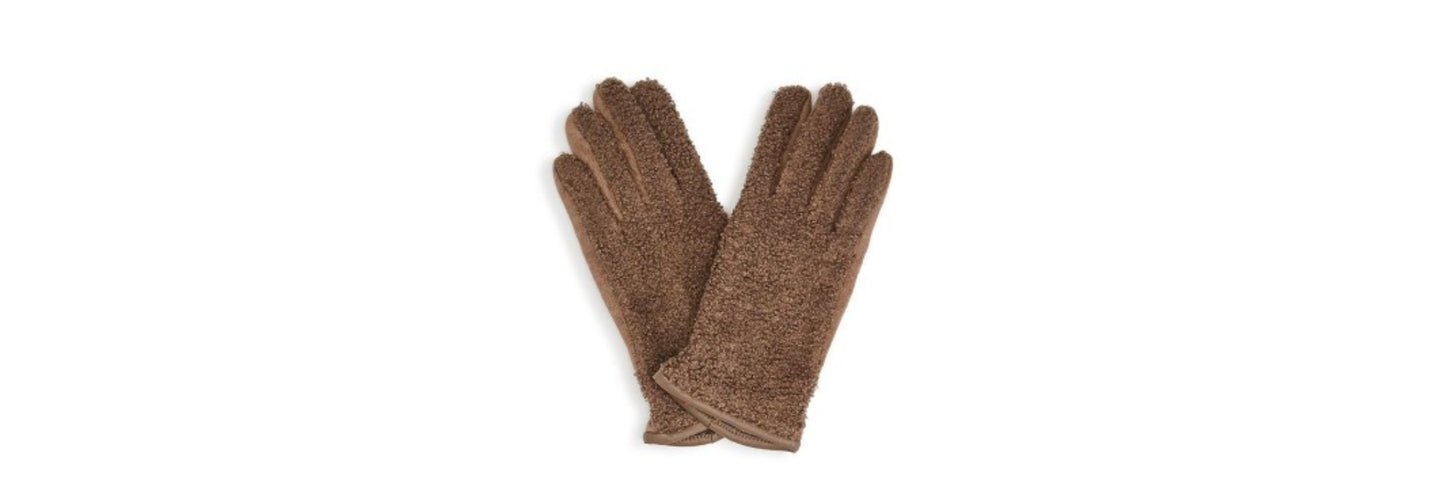 Sherpa Style Gloves - Taupe