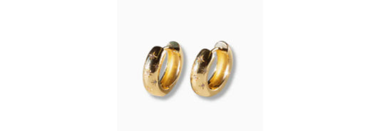 Gilded Earrings Hoops Star/Gold