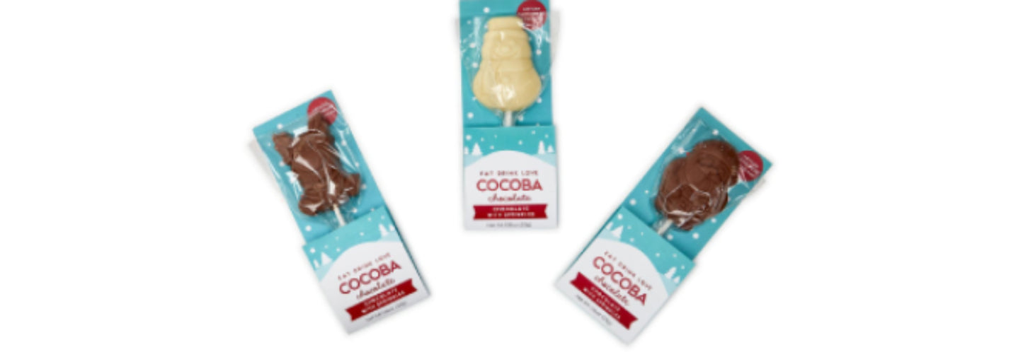 Christmas Milk Chocolate Cocoba Lollipop