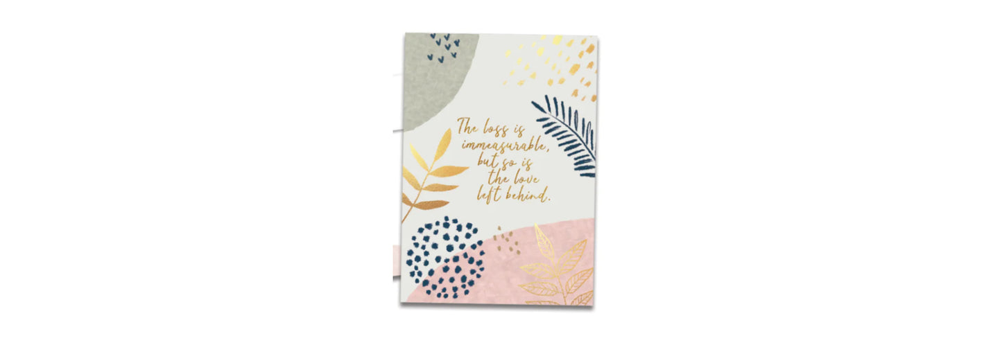 Loss Immeasurable Sympathy Card