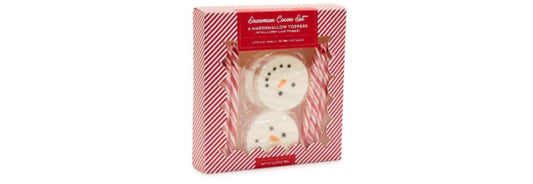 Snowman Marshmallow Topper Candy Cane Set