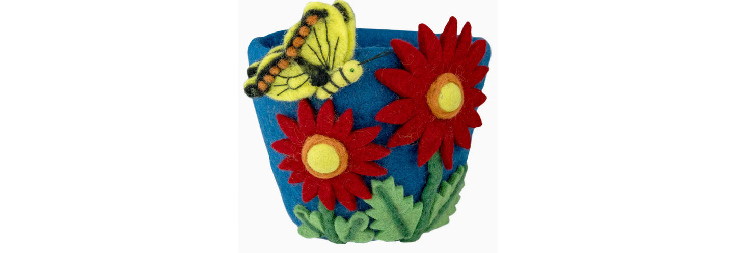 Felted Wool Decorative Pot