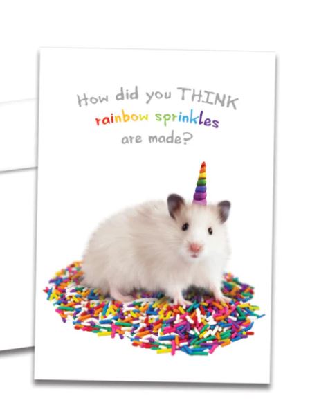 Mouse Rainbow Sprinkles Birthday Card
