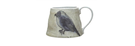 Stoneware Mug with Bird