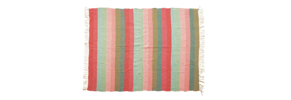 Multi-Color Throw Recycled Cotton Blend