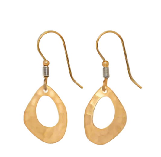 Open Shape and Wire Wrap Earrings