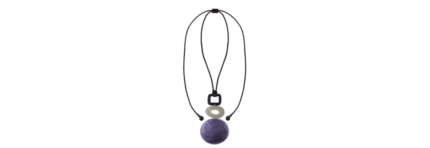 Sliding Necklace with 3 Piece Pendant