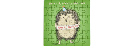 Happy Birthday Greeting Puzzle - Hedgehog