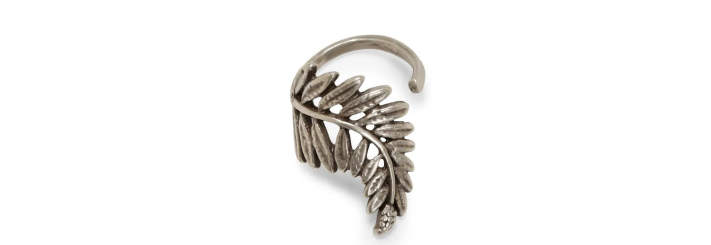 Silver Plated Ring Leaf Adjustable