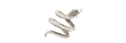 Silver Plated Ring Snake Adjustable