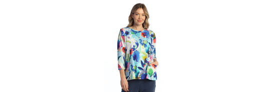 Charlotte Cotton Modal Relaxed Top with Side Pockets