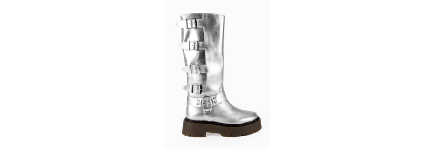 Blange Metallic Buckle Boot - 8.5