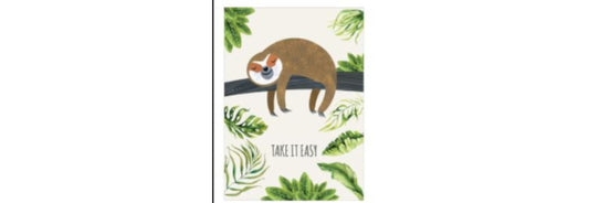 Sloth Slow Lane Get Well Card