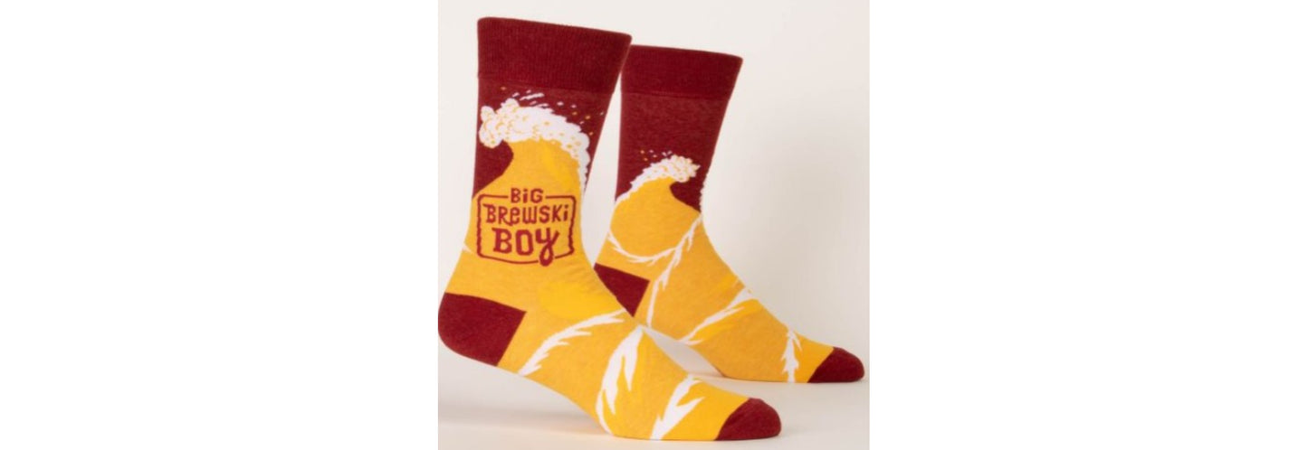 Men's Crew Socks: Big Brewski Boy