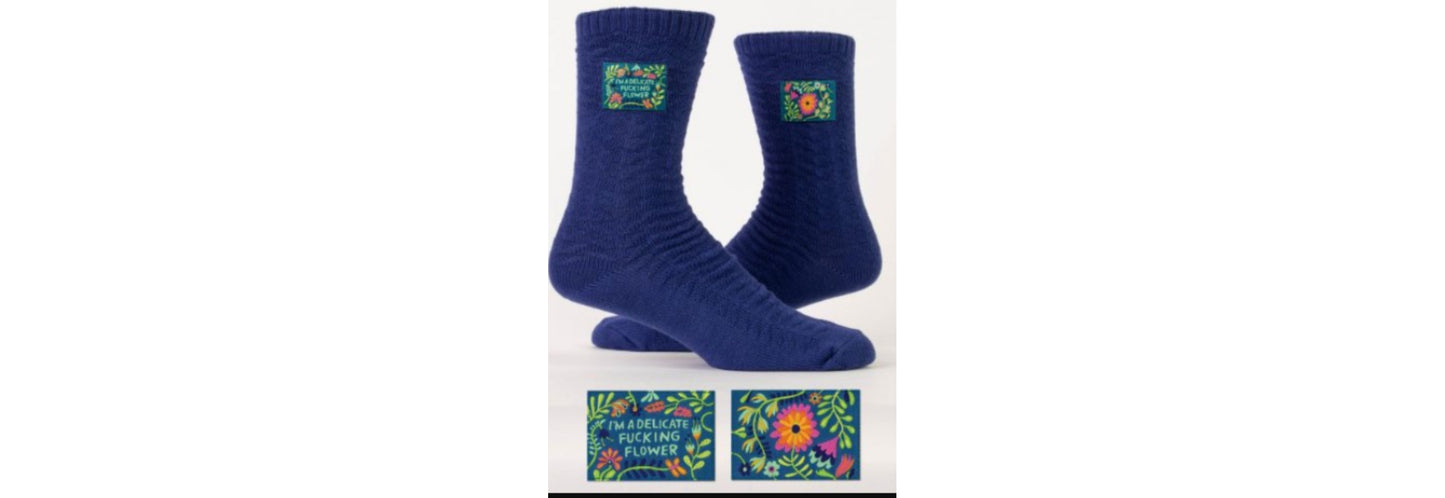 Sock's Delicate Flower / Blue Q