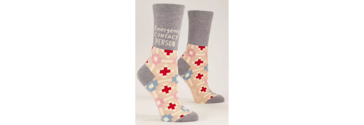 Women's Crew Socks: Emergency Contact Person