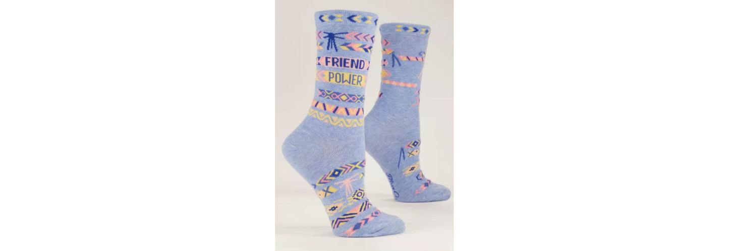 Women's Crew Socks: Friend Power