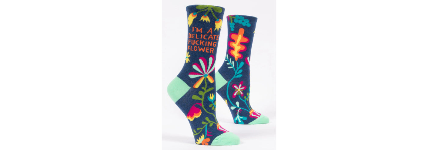 Women's Ankle Socks: Delicate F#cking Flower