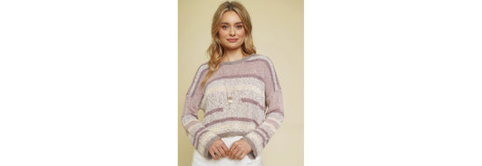 Multicolor Striped Pullover Sweater