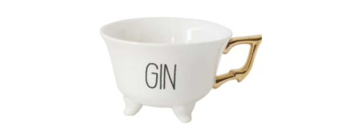 Stoneware Footed Teacup- Gin