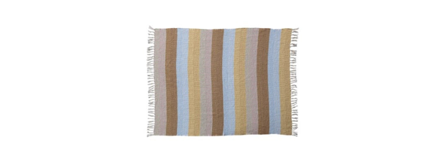 Multi - Color Throw Recycled Cotton Blend