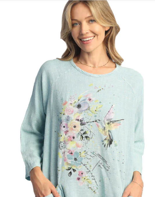 Nantucket Gauze Tunic Top with Pockets