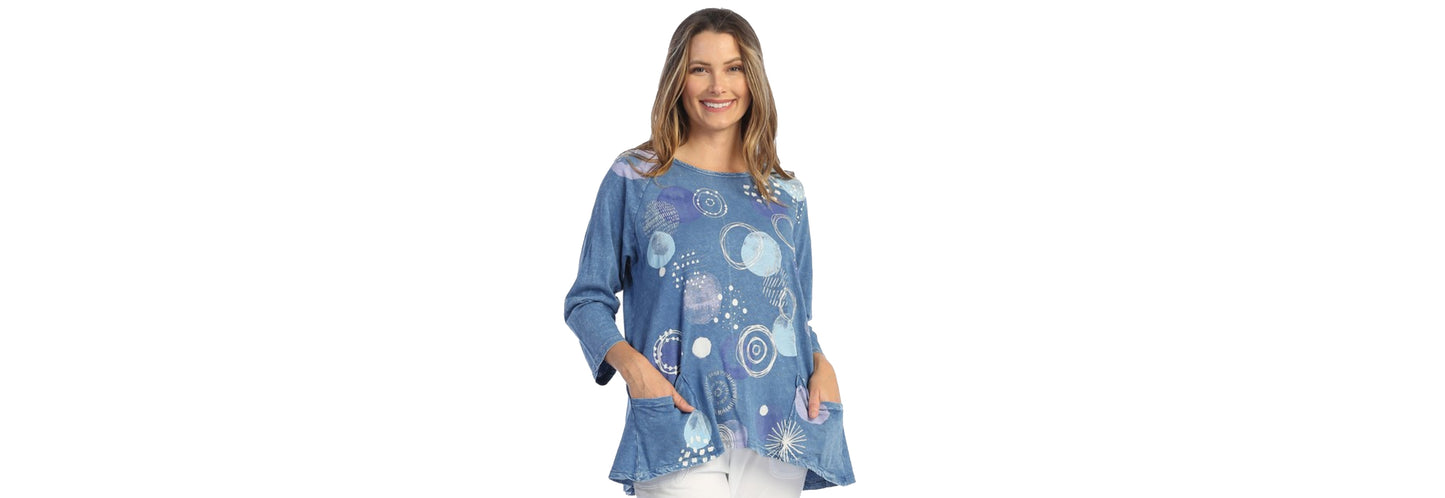 Magic Dots Mineral Washed Patch Pocket Top