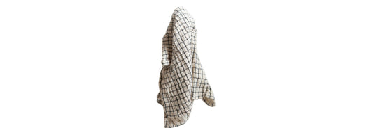 Natural Checkerd Cotton Towel