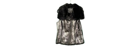 Parkhurst Vest Faux Fur Faux Suede Black - Medium | Preowned