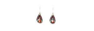 Arabesque Small Drop Red Earrings by Firefly