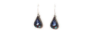 Mosaic Drop Sapphire Crystal Earrings - Firefly