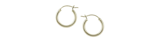Earrings Sterling Silver Hoop 16mm - Tomas