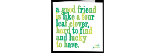 Quotable Cards, Greeting Card Four Leaf Clover