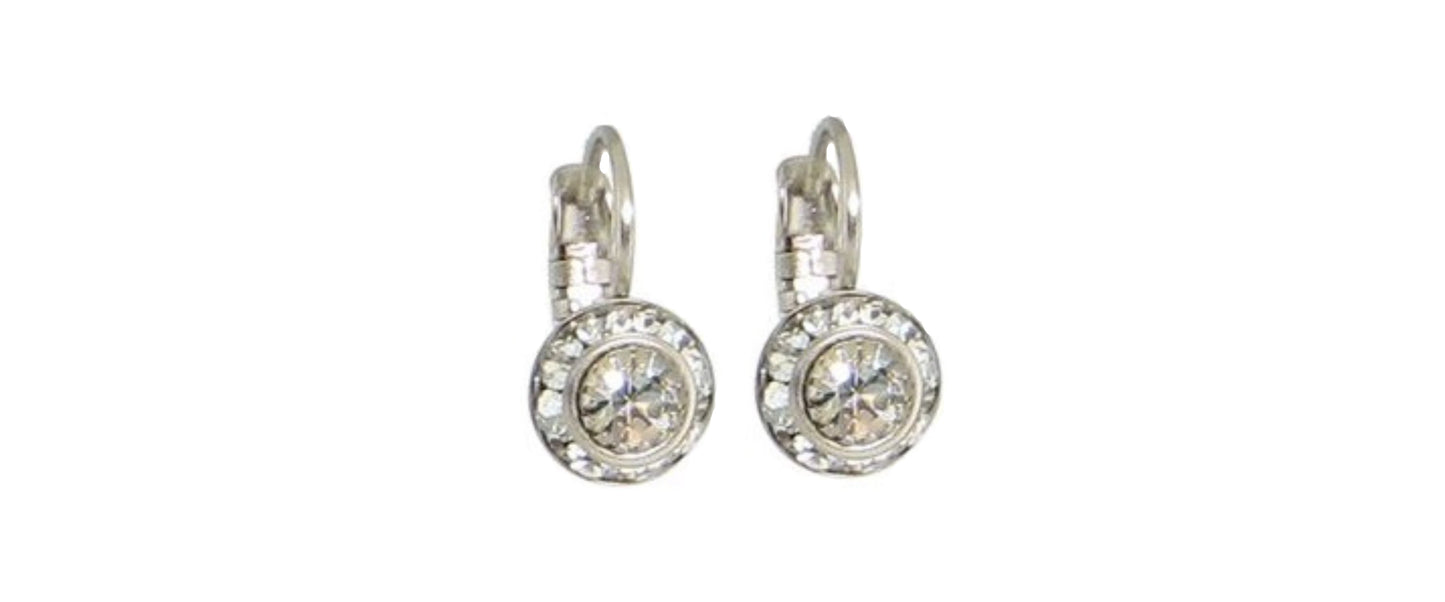 Earrings Drop Crystal Clear - Baked Beads