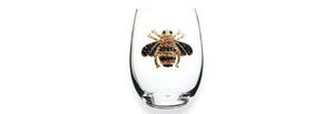 Jeweled Stemless Beverage Glass - Bee