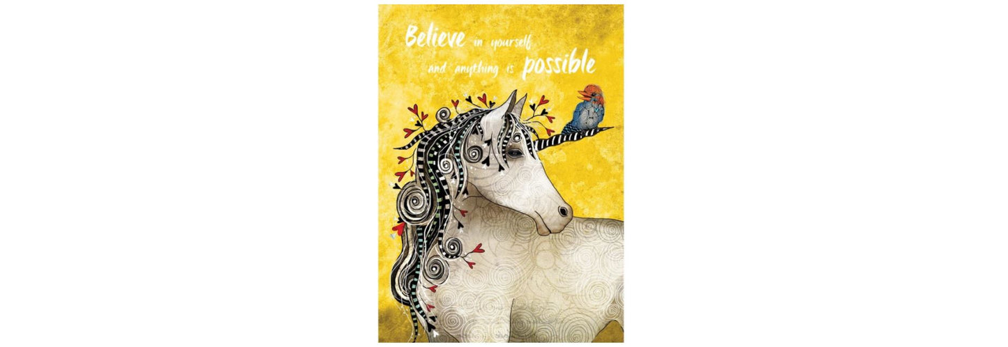 Believe In Yourself Unicorn Encouragement Card