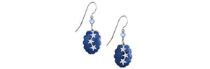 Earrings Blue Cloud w/Stars - Silver Forest