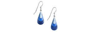 Earrings Silver Blue Teardrops - Silver Forest