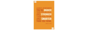 Braver Stronger Smarter Encouragement Greeting Card