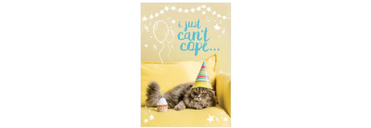Can't Cope Cat Greeting Card