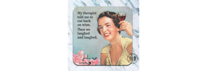 Cut Back on Wine Coaster - High Cotton