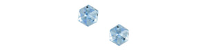 Earrings Crystal Cube Blue 4mm Post by Tomas