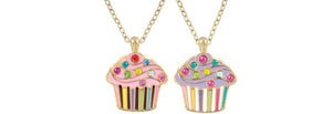 Jewelry Necklace Cupcake Purple & Pink assortment