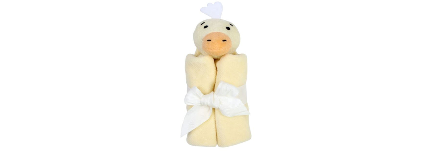 Baby Washcloth Animal Buddies Duck & Bunny Assortment- Elegant Baby