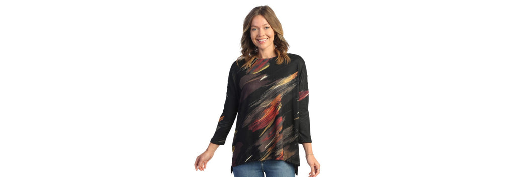 Tunic Top French Brush Side-Slit - Dunes