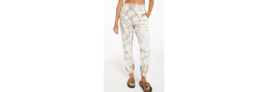 Pant Jogger Emery Spiral Tie Dye Taupe by Z-Supply
