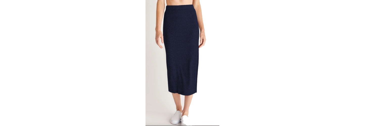 Skirt Fallon Rib Midi Skirt in Navy - Z Supply